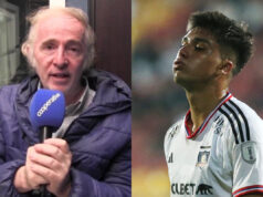 Toño Prieto en su rol de periodista en Radio Cooperativa. Damián Pizarro lamentándose durante un partido de Colo-Colo.