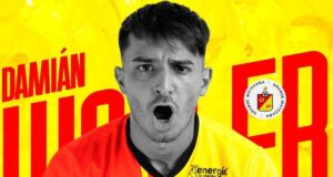 Afiche de presentación de Damián Waller como nuevo jugador de Deportivo Pereira.
