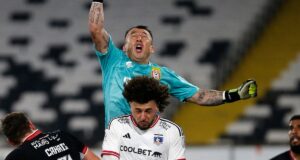 Fabián Cerda en el partido de Curicó Unido frente a Colo-Colo.