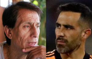 Roberto Rojas pensativo, Claudio Bravo serio jugando un partido por La Roja.