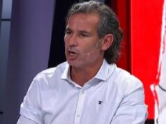 Dante Poli con cara de seriedad durante un programa deportivo de ESPN.