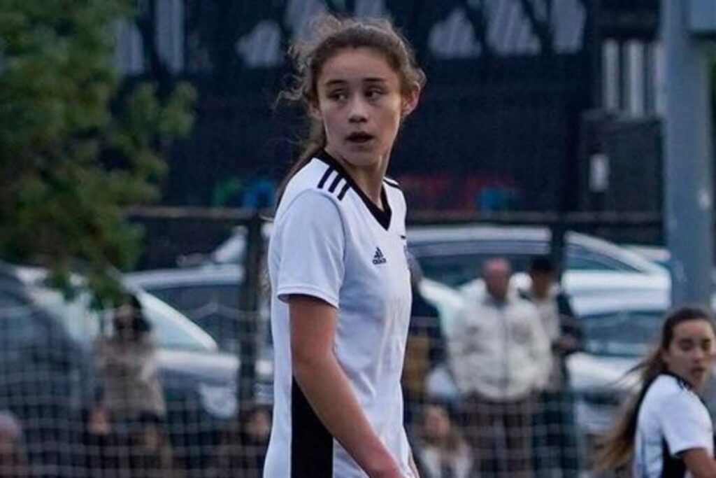 Catalina Muñoz durante el partido de Colo-Colo Sub16 frente a la Universidad de Chile.