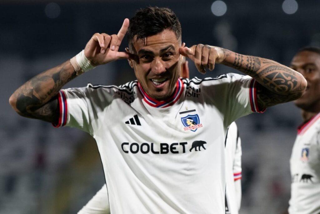 Darío Lezcano celebrando su gol frente a Deportivo Cali