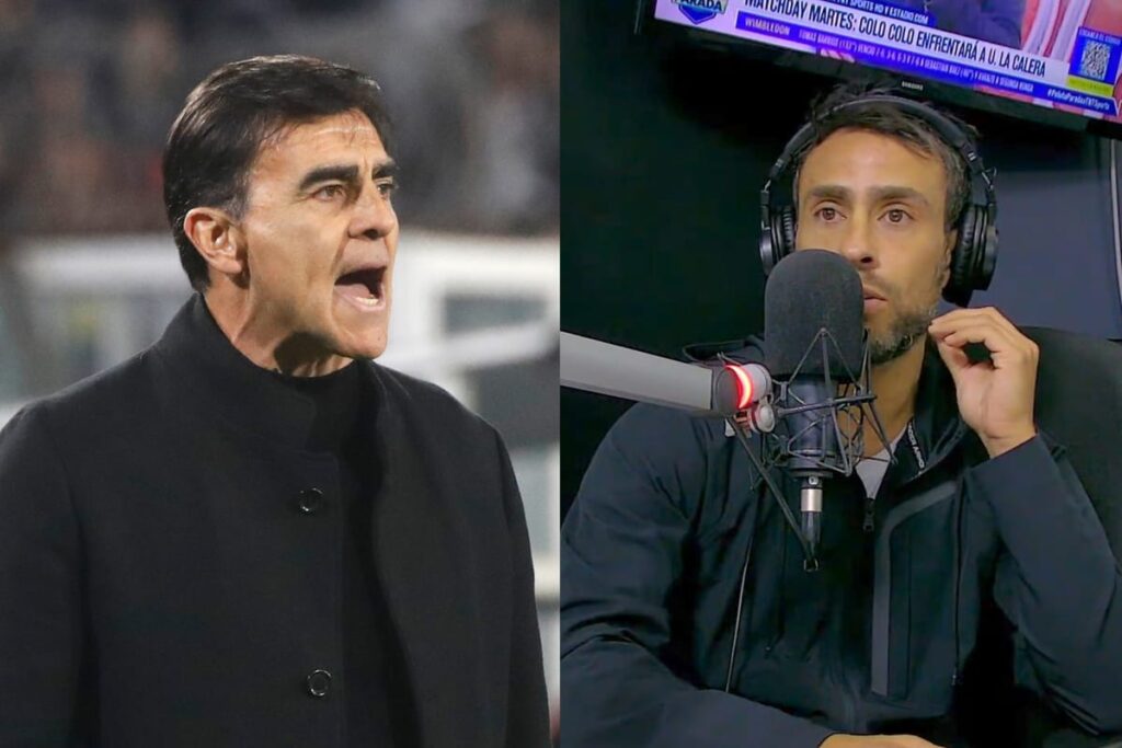 Gustavo Quinteros en el banco de suplentes de Colo-Colo y Jorge Valdivia en Radio ADN