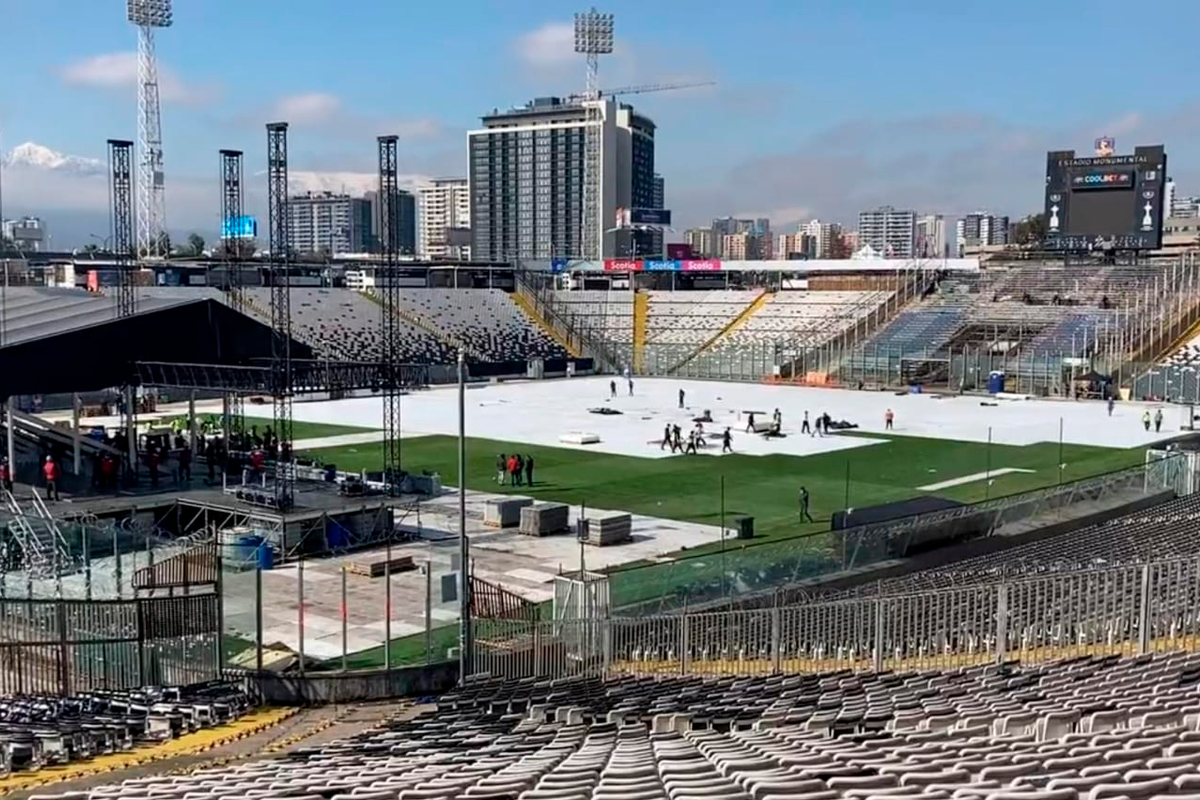 Estadio Monumental tras el concierto de Bruno Mars en Chile.