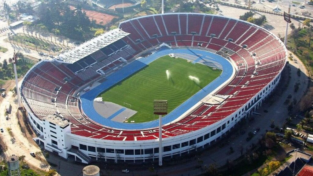 Estadio Nacional sin público, visto desde una vista aérea