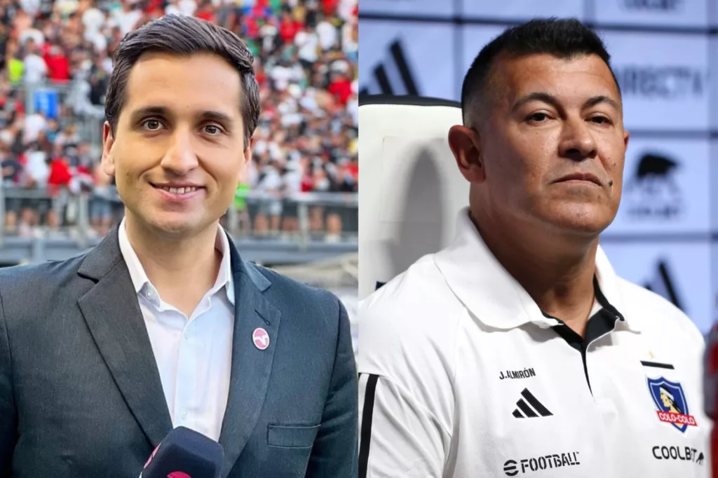 Daniel Arrieta en el Estadio Monumental y Jorge Almirón en su presentación como DT de Colo-Colo.