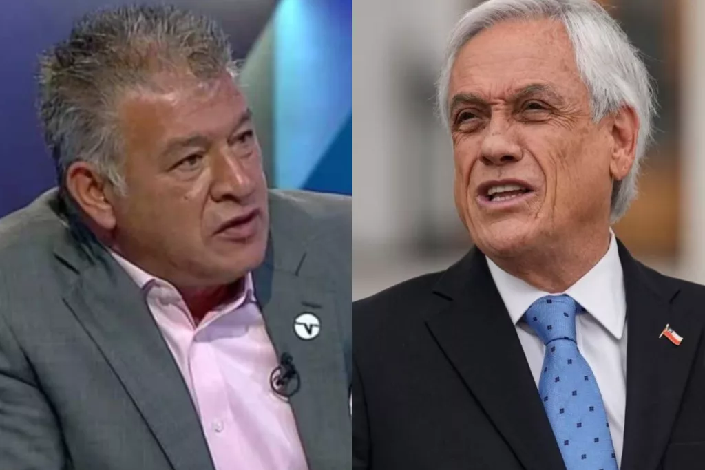 Primer plano de Claudio Borghi y Sebastián Piñera.