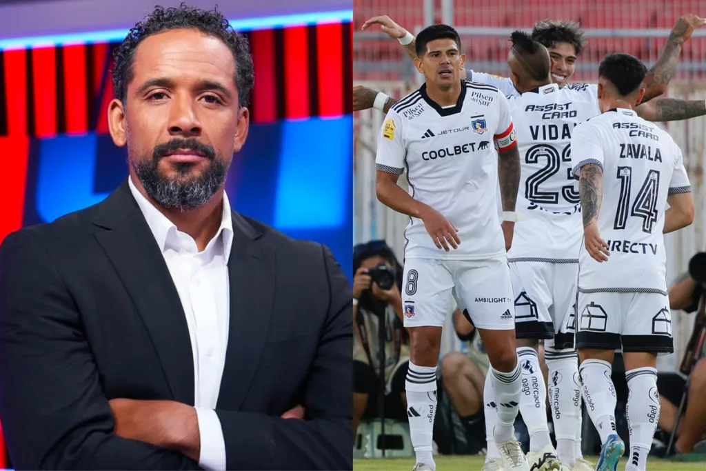 Primer plano de Jean Beausejour. Jugadores de Colo-Colo abrazándose.