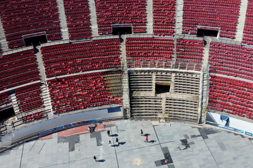 Galería norte del Estadio Nacional.