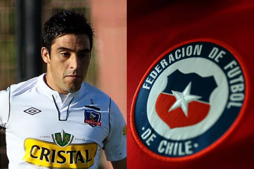 Álvaro Ormeño con camiseta de Colo-Colo y el escudo de la Selección Chileja