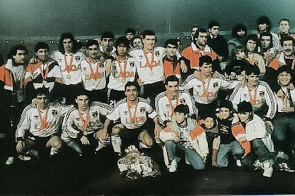 Colo-Colo celebrando la obtención de la Copa Libertadores 1991
