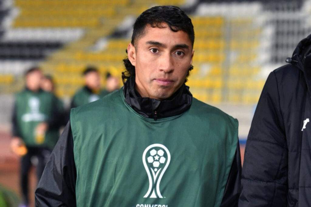 El jugador Luciano Cabral en el partido de Coquimbo Unido por Copa Sudamericana