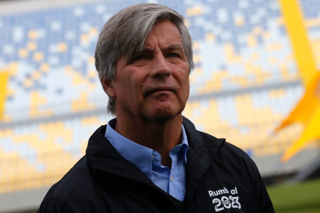 Harold Mayne-Nicholls durante los Juegos Panamericanos en el Estadio Sausalito.