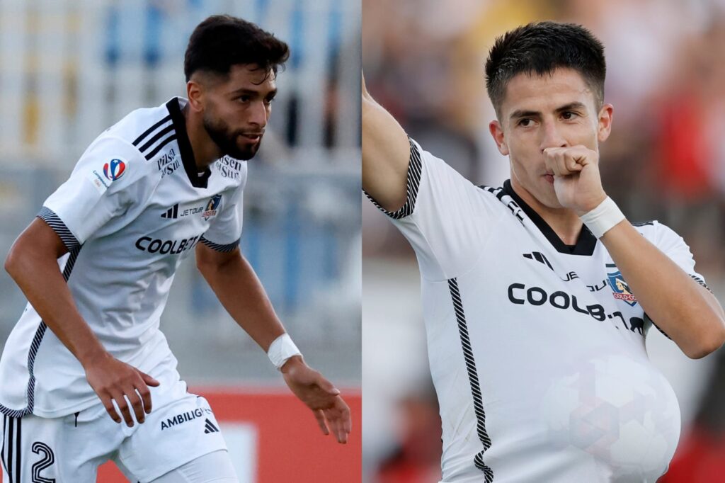 Jeyson Rojas y Matías Moya con la camiseta de Colo-Colo.