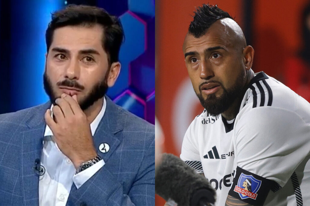 Primer plano de Johnny Herrera y Arturo Vidal.