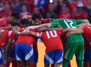 La Selección Chilena durante al partido de Copa America contra Canadá
