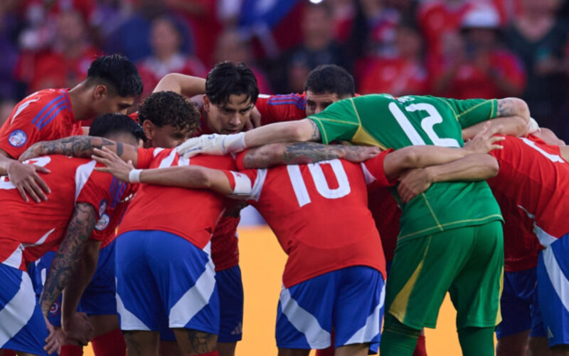 La Selección Chilena durante al partido de Copa America contra Canadá