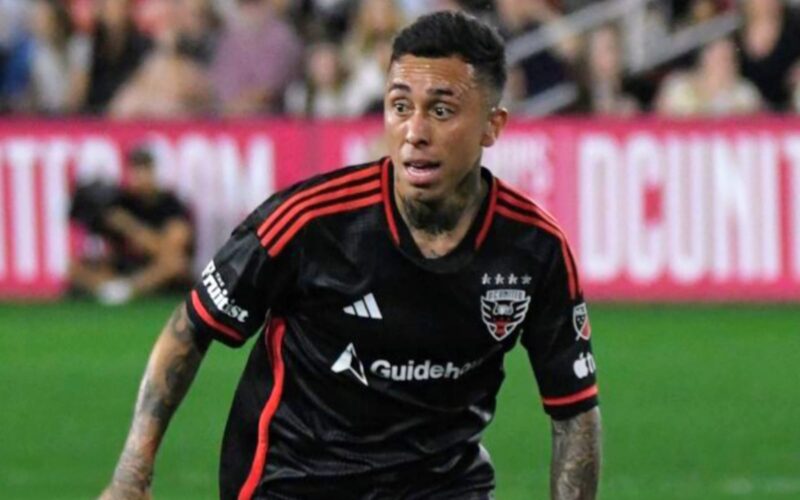 Martín Rodríguez con la camiseta de DC United.