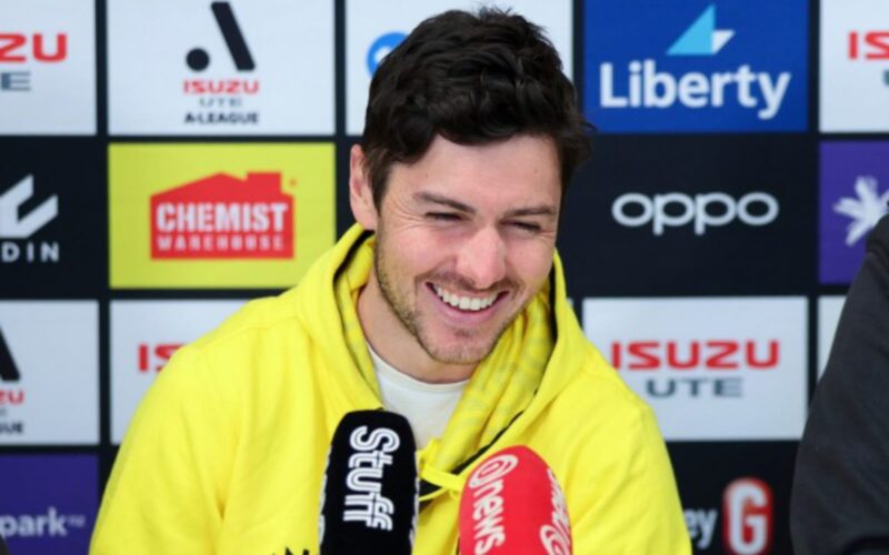 Marco Rojas en su presentación con Wellington Phoenix