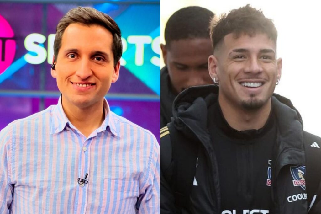 Daniel Arrieta y Alan Saldivia con indumentaria de Colo-Colo.