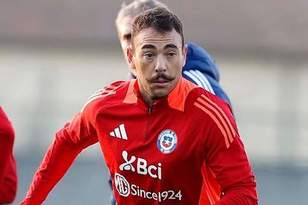 Matías Catalán durante un entrenamiento con la Selección Chilena.