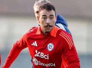 Matías Catalán durante un entrenamiento con la Selección Chilena.