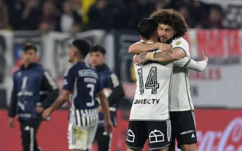 Zavala y Falcón celebrando el triunfo ante Junior.