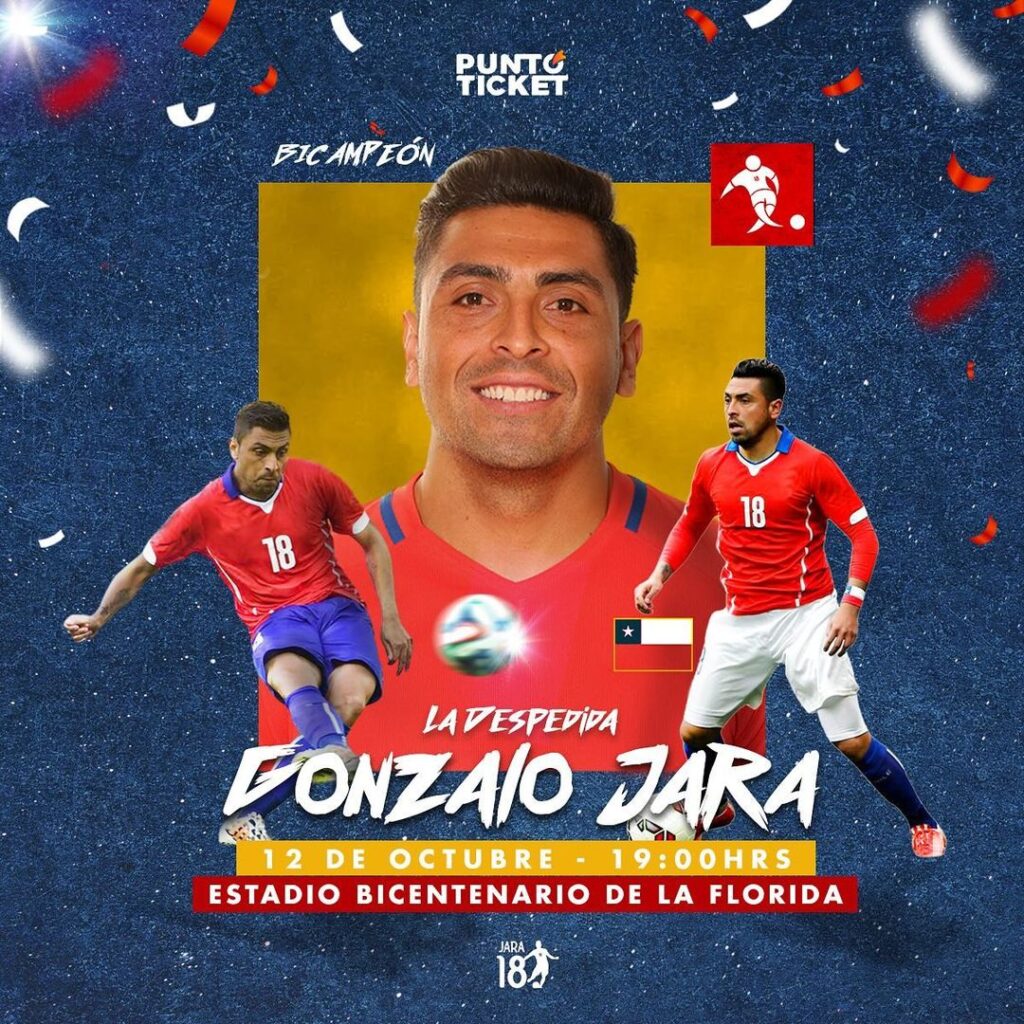 Afiche del partido de despedida de Despedida Gonzalo Jara.