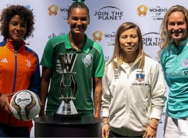 La capitana de Colo-Colo, Yanara Aedo, en la presentación de The Womens Cup.