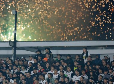 Hinchada de Colo-Colo en el duelo frente a Junior por Copa Libertadores.