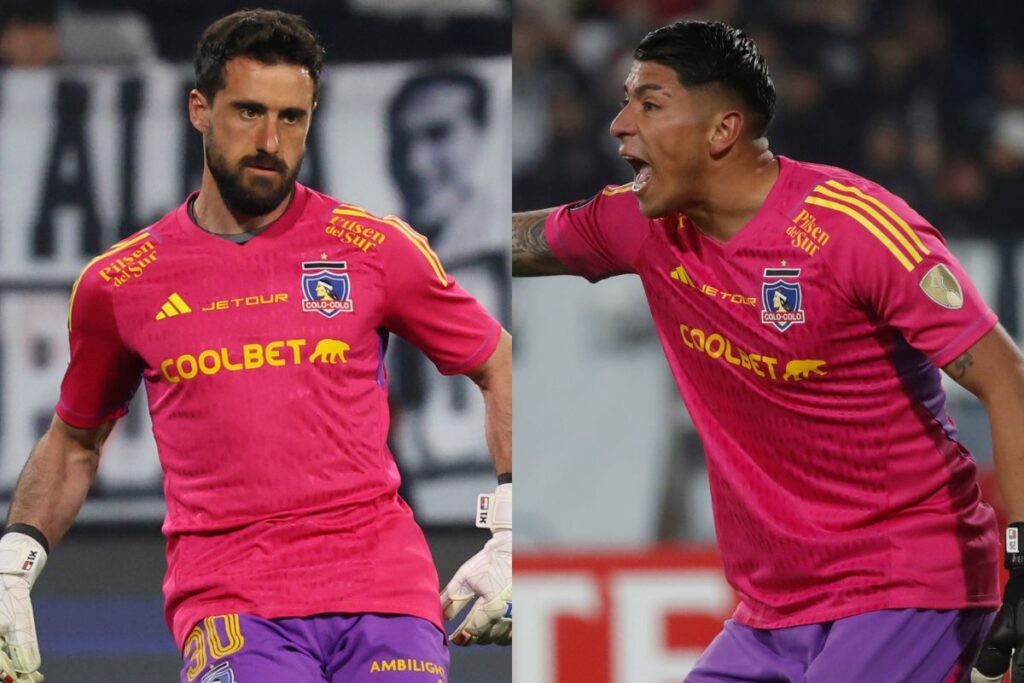 Los porteros de Colo-Colo, Brayan Cortés y Fernando De Paul.