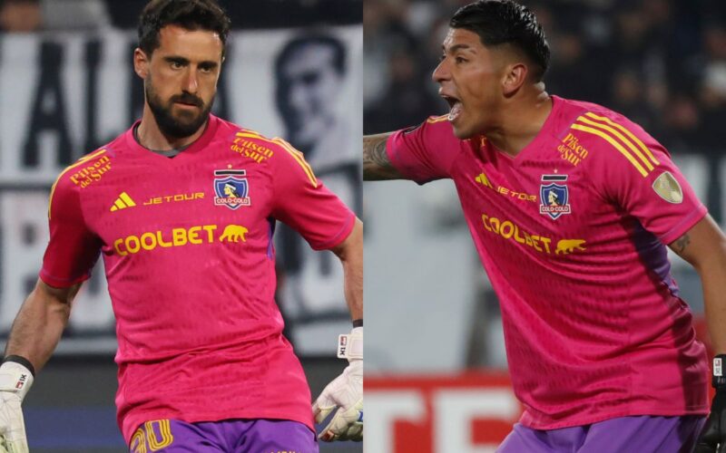 Los porteros de Colo-Colo, Brayan Cortés y Fernando De Paul.