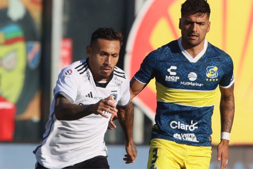 Marcos Bolados en el duelo de Colo-Colo frente a Everton