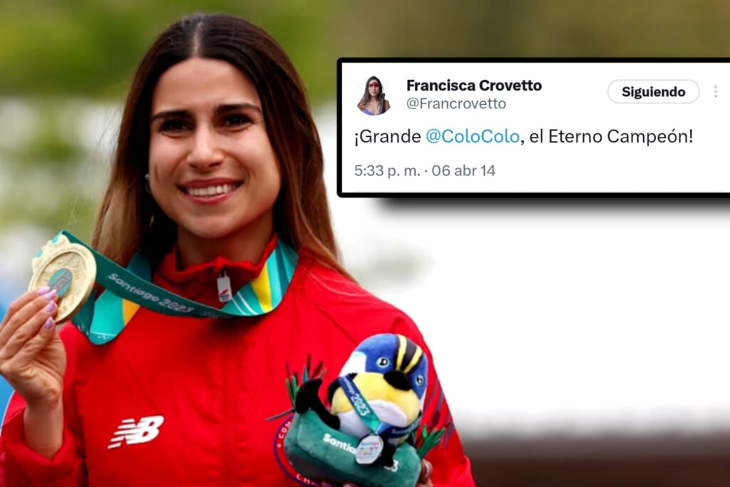 Francisca Crovetto recibiendo la medalla Oro en los Juegos Panamericanos de Santiago 2023.