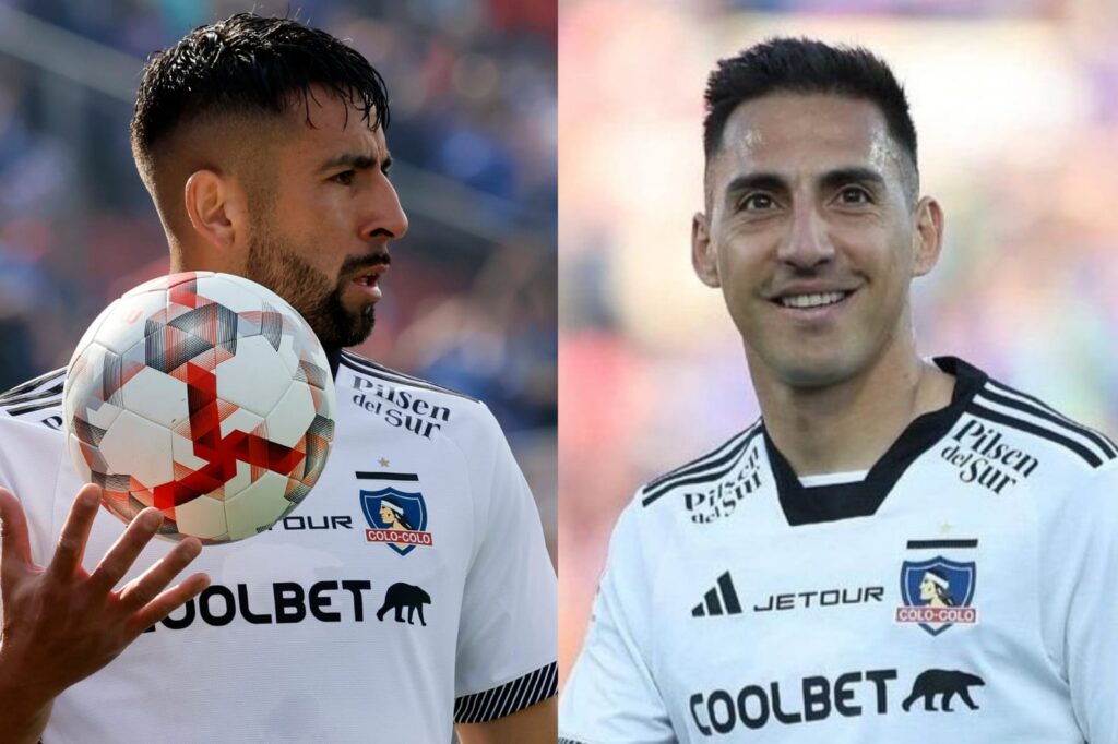 Mauricio Isla y Javier Correa en su debut oficial con la camiseta de Colo-Colo.