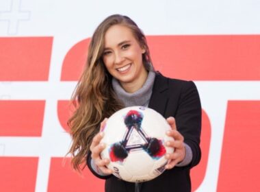 Nicole Regnier en un anuncio de ESPN Colombia.