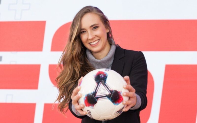 Nicole Regnier en un anuncio de ESPN Colombia.