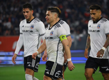 Jugadores de Colo-Colo en el Estadio Monumental.