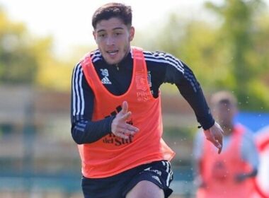 David Tati entrenando en Colo-Colo.