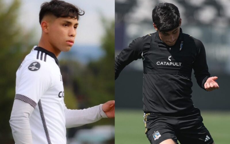 Cristián Alarcón y Francisco Marchant con la camiseta de Colo-Colo.