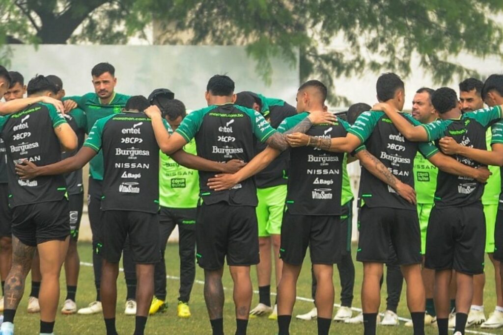 Selección de Bolivia en un entrenamiento.