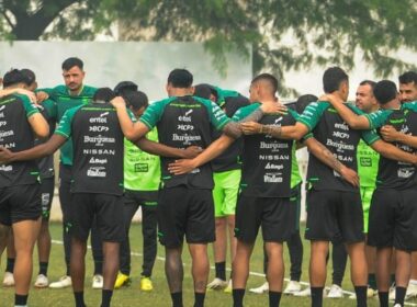 Selección de Bolivia en un entrenamiento.