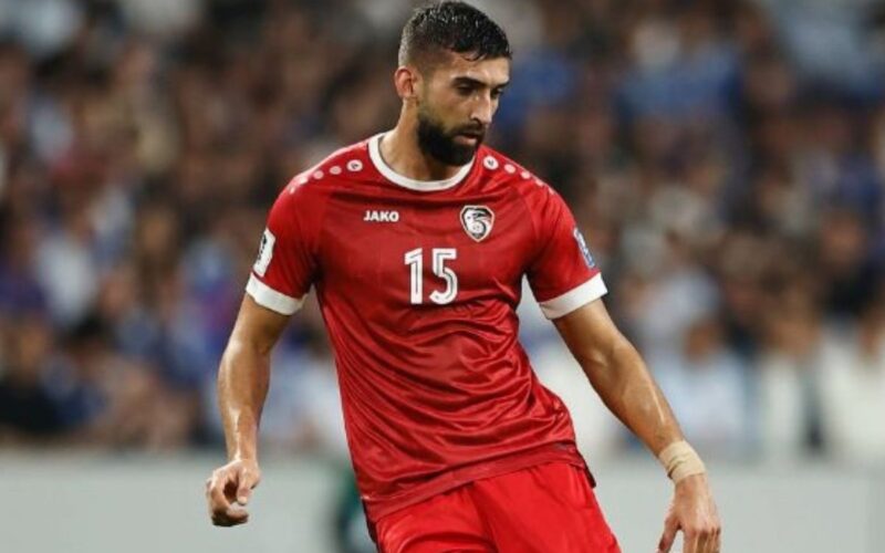 Emiliano Amor con la Selección de Siria.