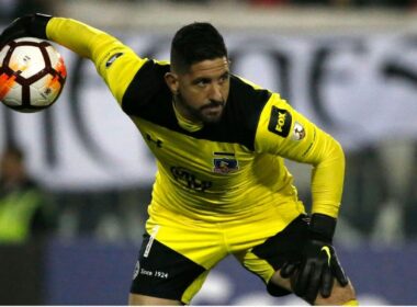 Agustín Orión durante el partido de Colo-Colo vs Cortinthians por Copa Libertadores.