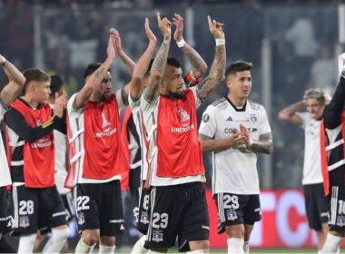 Jugadores de Colo-Colo en Copa Libertadores.