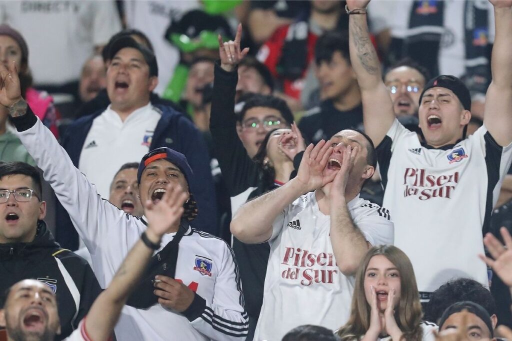 Hinchas de Colo-Colo durante el duelo frente a River Plate por Copa Libertadores.