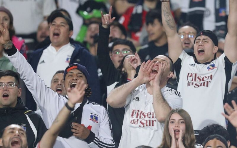 Hinchas de Colo-Colo durante el duelo frente a River Plate por Copa Libertadores.