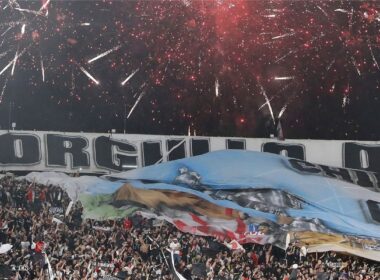 Hinchada de Colo-Colo durante el duelo frente a River Plate por Copa Libertadores.