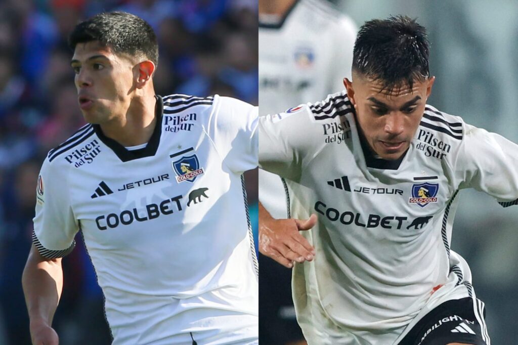 Esteban Pavez y Vicente Pizarro con la camiseta de Colo-Colo.